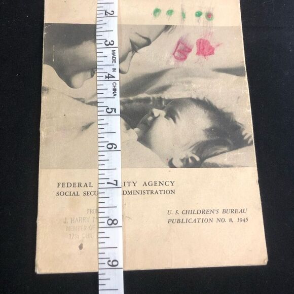 infant care health booklet vintage 1945 federal security agency ohio as is - Picture 12 of 13